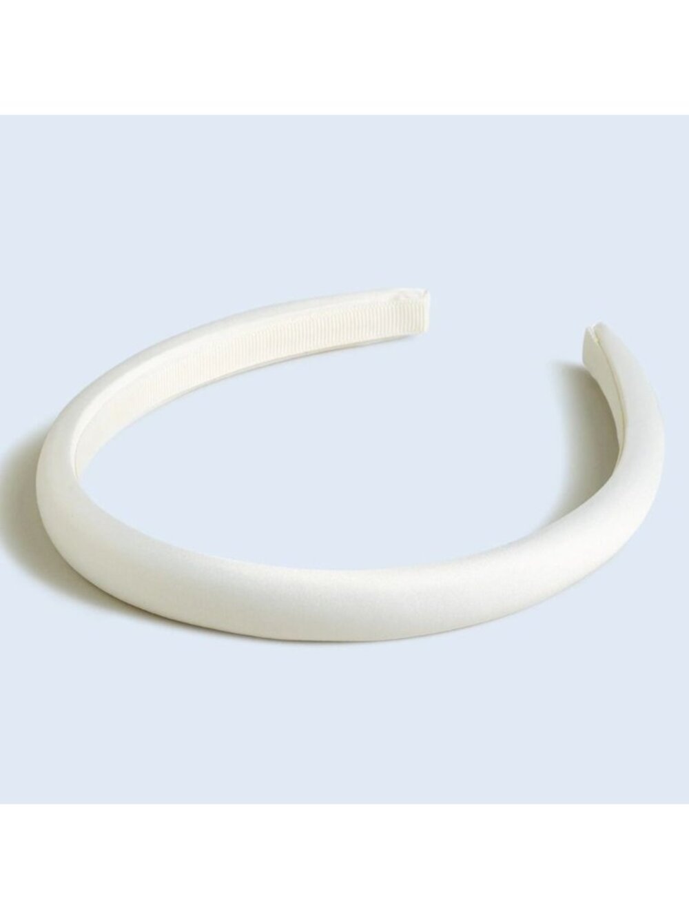 NWT Madewell Skinny Padded Satin Headband Soft White Womens One Size Minimalist